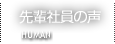 先輩社員の声